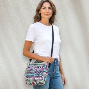 The Sak Sakroots Artist Collection Sequoia Multicolor Crossbody Shoulder Bag NWT